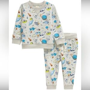 TUCKER + TATE - BOYS SPACE SWEATER AND JOGGERS SET - SIZE 18M